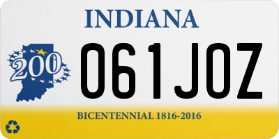 IN license plate 061JOZ