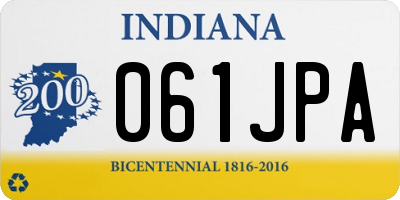 IN license plate 061JPA