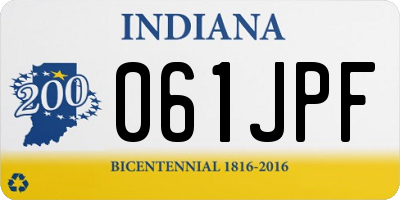 IN license plate 061JPF