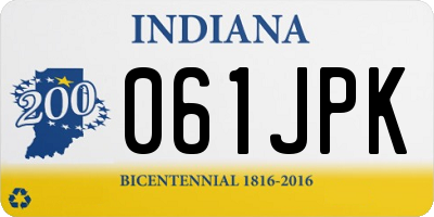 IN license plate 061JPK