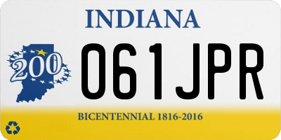 IN license plate 061JPR
