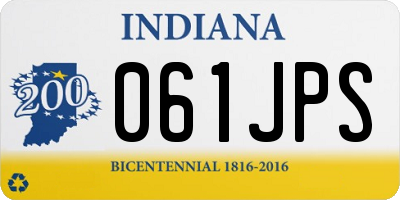 IN license plate 061JPS