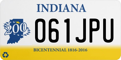 IN license plate 061JPU