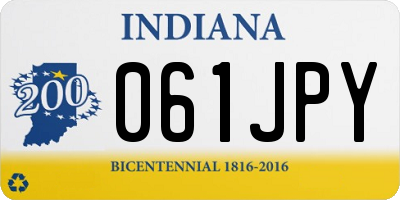 IN license plate 061JPY