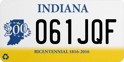 IN license plate 061JQF