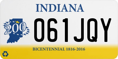 IN license plate 061JQY