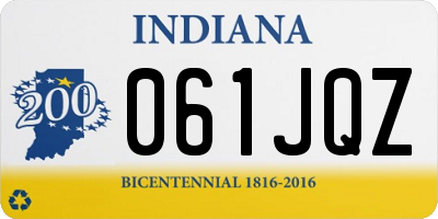 IN license plate 061JQZ