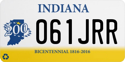 IN license plate 061JRR