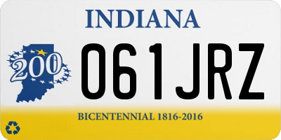 IN license plate 061JRZ
