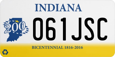 IN license plate 061JSC
