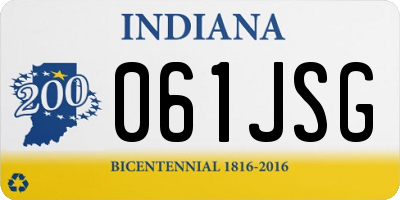 IN license plate 061JSG