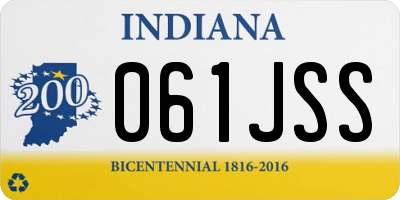 IN license plate 061JSS