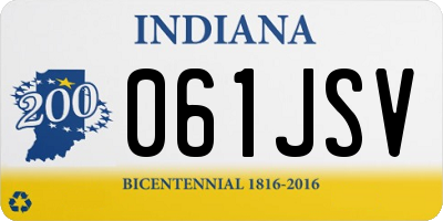 IN license plate 061JSV