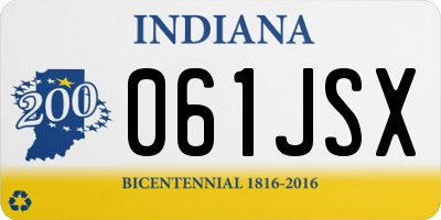 IN license plate 061JSX