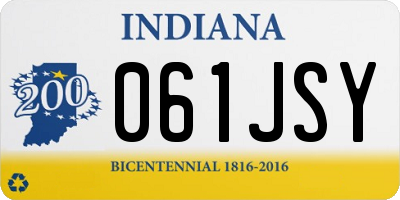 IN license plate 061JSY