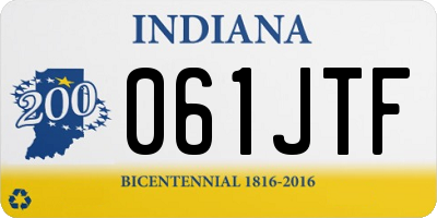 IN license plate 061JTF