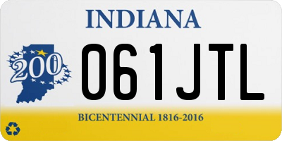 IN license plate 061JTL
