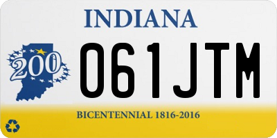 IN license plate 061JTM