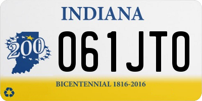 IN license plate 061JTO