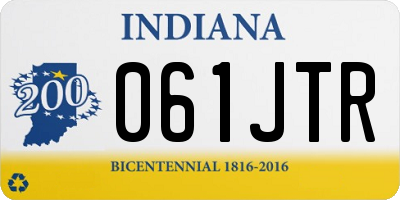IN license plate 061JTR