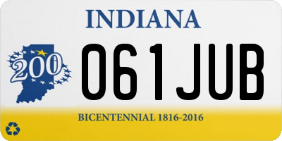 IN license plate 061JUB
