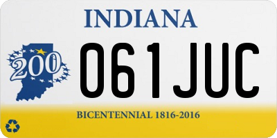 IN license plate 061JUC