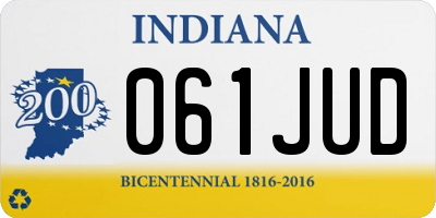 IN license plate 061JUD