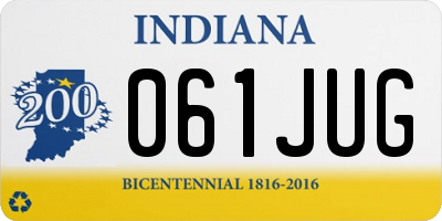 IN license plate 061JUG