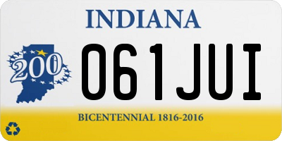 IN license plate 061JUI