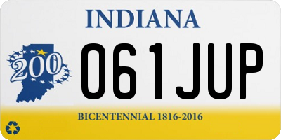 IN license plate 061JUP