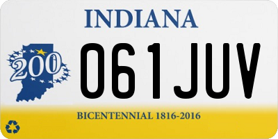 IN license plate 061JUV