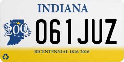 IN license plate 061JUZ