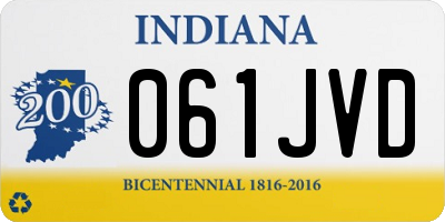 IN license plate 061JVD