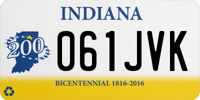 IN license plate 061JVK