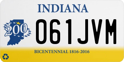 IN license plate 061JVM
