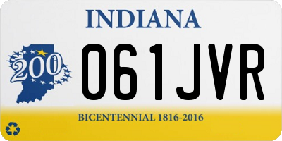 IN license plate 061JVR