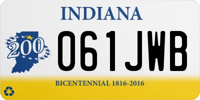 IN license plate 061JWB