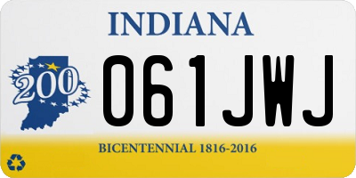 IN license plate 061JWJ