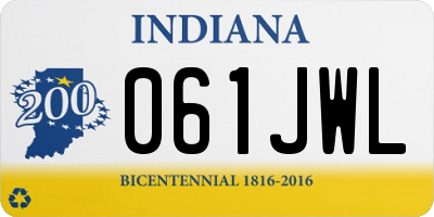 IN license plate 061JWL