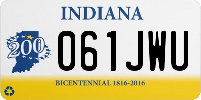 IN license plate 061JWU