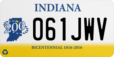 IN license plate 061JWV
