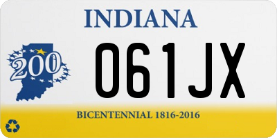 IN license plate 061JX