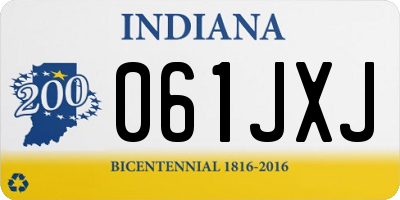 IN license plate 061JXJ