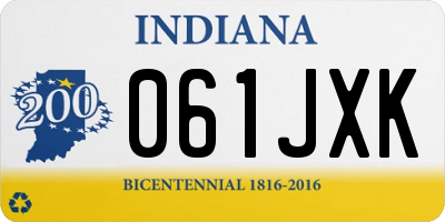 IN license plate 061JXK
