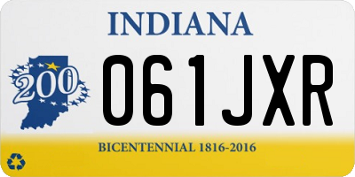 IN license plate 061JXR