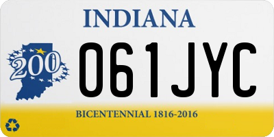 IN license plate 061JYC