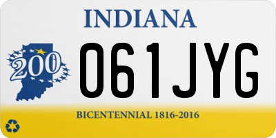 IN license plate 061JYG