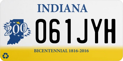 IN license plate 061JYH