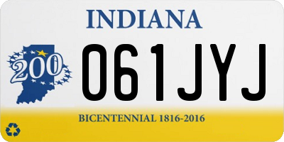 IN license plate 061JYJ