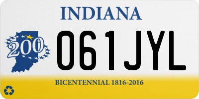 IN license plate 061JYL